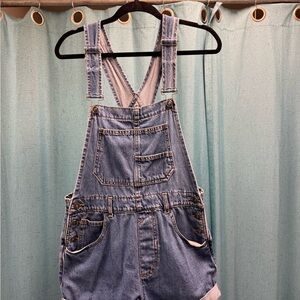 Classic We The Free Light Blue Denim Overalls
